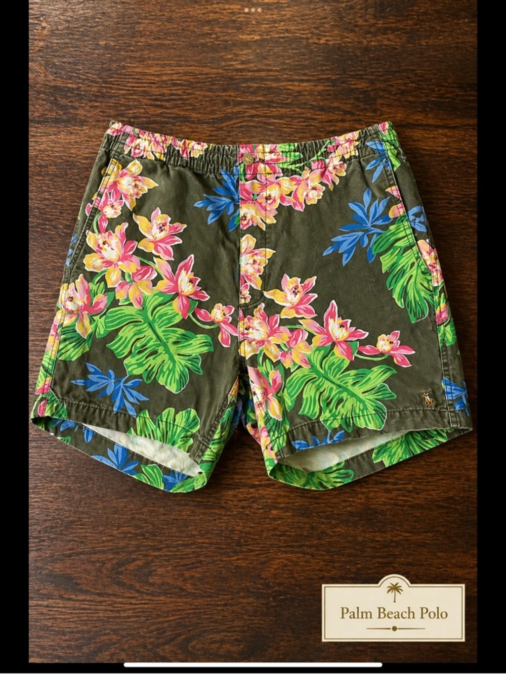 Polo Ralph Lauren Tropical Floral Swim Trunk Shorts Men’s 36 Palm Beach Resort